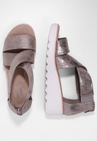 Clarks Keilsandalette - zinn-metallic
