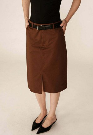 Jupe crayon - chocolat