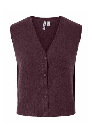 Pieces, KNITTED VEST PCSALLY - Veste sans manches - winetasting