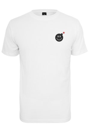 Mister Tee SMILEY BOMB TEE - T-shirt imprimé - white