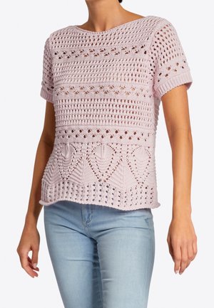 T-shirt med print - light pink