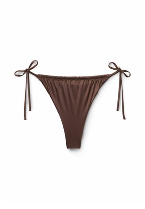 Tezenis, SHINY GLAM WITH NARROW TIES BRAZILIAN - Bikini-Hose - brown