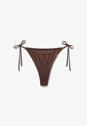 Tezenis, SHINY GLAM WITH NARROW TIES BRAZILIAN - Bikini-Hose - brown