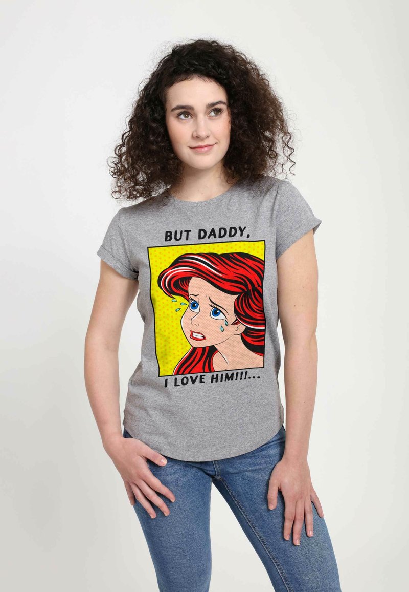 Henry Tiger THE LITTLE MERMAID CRYBABY ARIEL - T-shirts print - melange grey