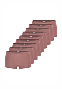 Sæt med otte herreboxershorts i en afdæmpet rosefarve. Lavet af blødt stof med en glat tekstur og elastisk taljebånd.