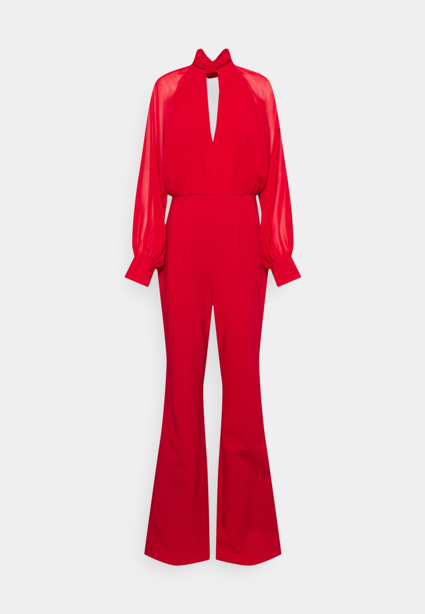 red guess jumpsuit