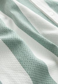 Next TEXTURED STRIPE SHORT SLEEVE WITH COLLAR  - REGULAR FIT - Vapaa-ajan kauluspaita - green