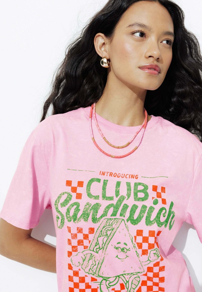 Promod T Shirt Motif Femme Promod À MESSAGE T-shirt Imprimé - Main Image