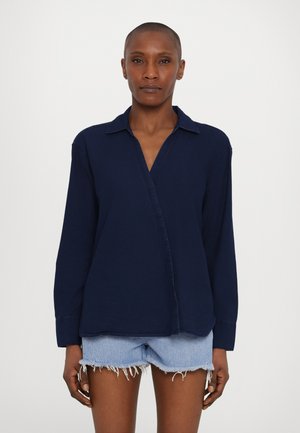 ASYMMETRIC SHIRT - Blusa - dark blue