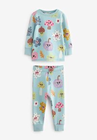 Next PRINTED 3 PACK - REGULAR FIT - Komplet pidžame - green blue pumpkin