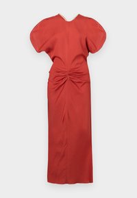 GATHERED WAIST MIDI DRESS - Vestido de dia - red