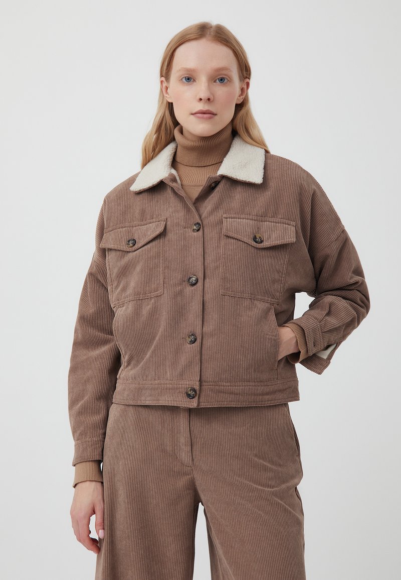Damen Leichte Jacken | Finn Flare Winterjacke dark beige/beige - HY82191 Damen Leichte Jacken | Finn Flare Winterjacke dark beige/beige - HY82191