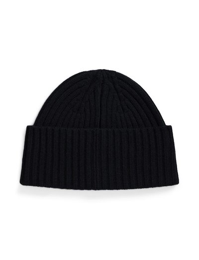 Polo Ralph Lauren WOOL RIB-KNIT WATCH CAP - Σκούφος - black