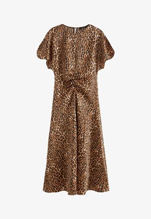 Next RUCHED CRINKLE MIDI-REGULAR FIT - Maxikleid - brown