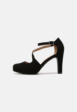 Højhælede pumps - black