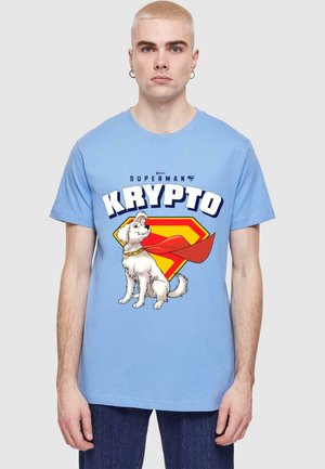SUPERMAN KRYPTO FLOWING  - Print T-shirt - horizon blue