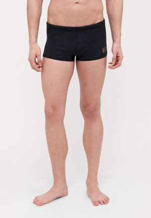EA7 Emporio Armani TRUNK BEACHWEAR - Swimming trunks - black/gold