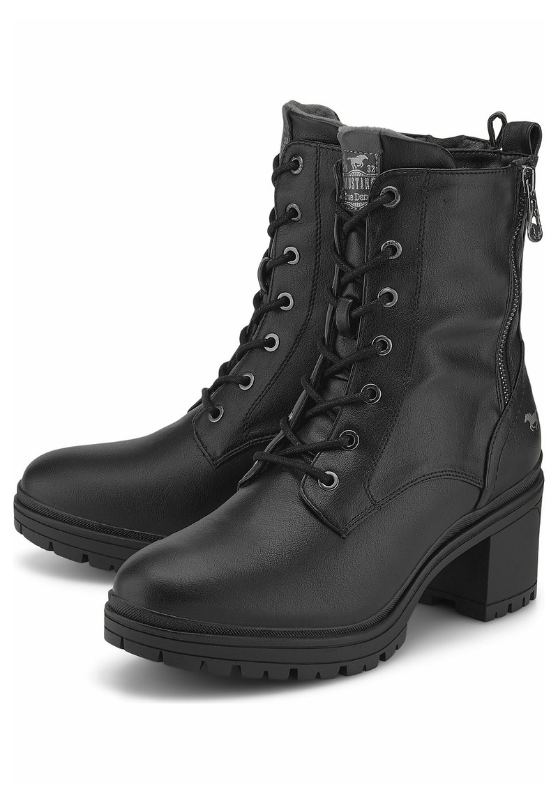 Mustang Platform ankle boots schwarz/black Zalando