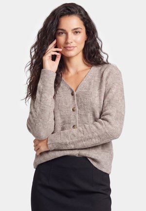 usha, Strickjacke - beige melange