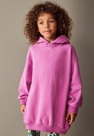 LONGLINE REGULAR FIT - Kapuzenpullover - bright pink