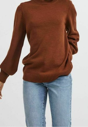 Pullover - mottled brown