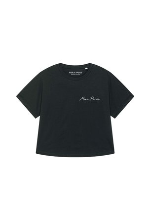 Mira Paris, ESSENTIAL OVERSIZED ROLL UP TEE 26 - T-Shirt print - black