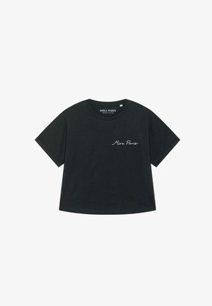 Mira Paris, ESSENTIAL OVERSIZED ROLL UP TEE 26 - T-shirt con stampa - black