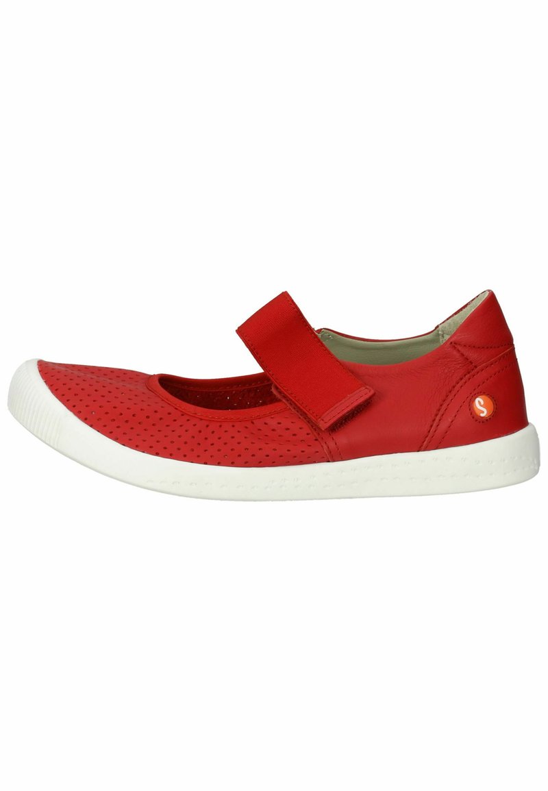 Softinos - Ballerina's met enkelbandjes - cherry red, Vergroten