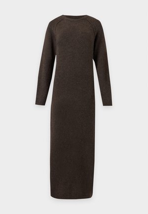 Vero Moda, VMBOOM O NECK ANKLE DRESS - Robe pull - chocolate torte melange
