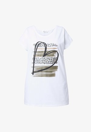 MIAMODA, KOMFORT FIT STREIFEN MIT GLITZER - T-shirt imprimé - snow white
