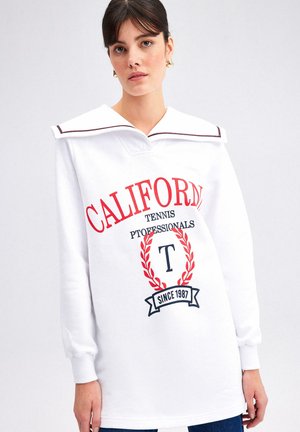 WIDE COLLAR  - Sweatshirt - white