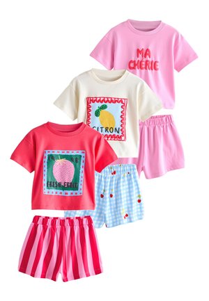 Next REGULAR FIT - SHORT PYJAMAS 3 PACK - Nattøj sæt - red pink ma cherie