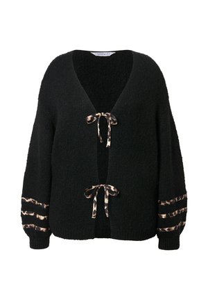 Studio Untold SHAPE LEO SCHLEIFEN - Strickjacke - black