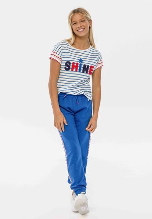 JOGGERS WITH SIDE TAPING - Tracksuit bottoms - blue