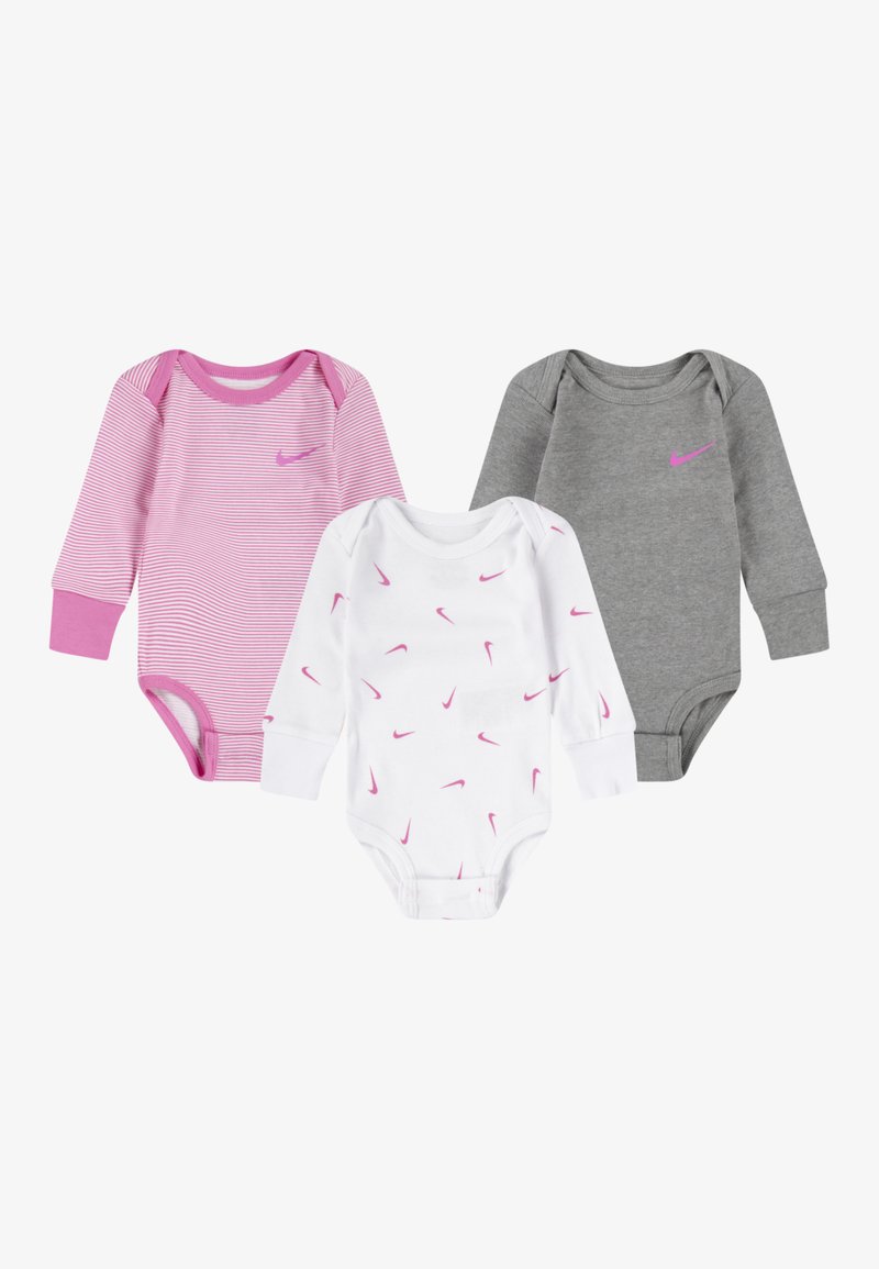 Nike Sportswear - BABY ESSENTIALS UNISEX 3 PACK  - Glaustinukė - white/playful pink, Padidinti