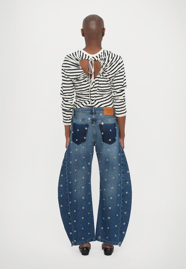 STUDDED ORGANIC WITH SIDE INSERTS - Wide Leg4