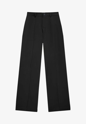 MIT ZIERNAHT VORNE - Trousers - black