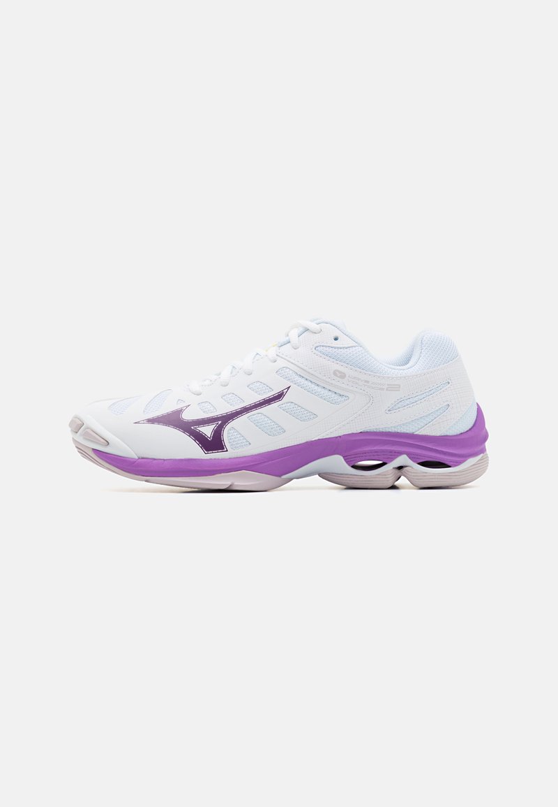 Mizuno WAVE VOLTAGE 2 - Volleyballsko - white/patrician purple/quince