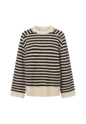 PULLOVER - Pullover - beige/schwarz