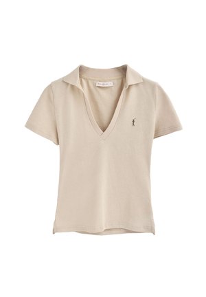 SLIM FIT BUTTONLESS RIGBY GO - Polo shirt - beige