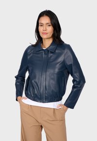 Oakwood ODESSA - Chaqueta de cuero - navy blue