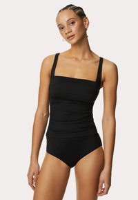 Marks & Spencer TUMMY CONTROL SQUARE NECK TANKINI - Bikini pezzo sopra - black