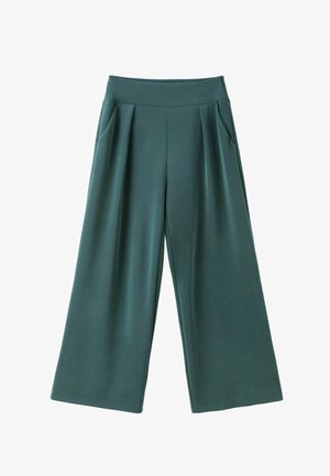 Stradivarius, SOFT-TOUCH WIDE-LEG TROUSERS WITH DARTS - Pantalon classique - dark green