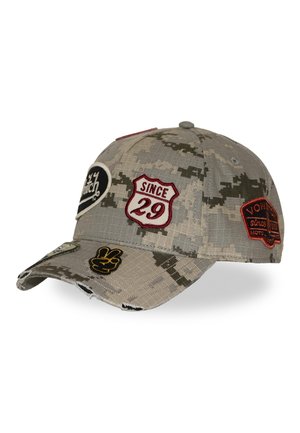 Von Dutch, CASQUETTE BASEBALL EFFET USÉ AVEC PATCH KAMO SAND - Casquette - gris