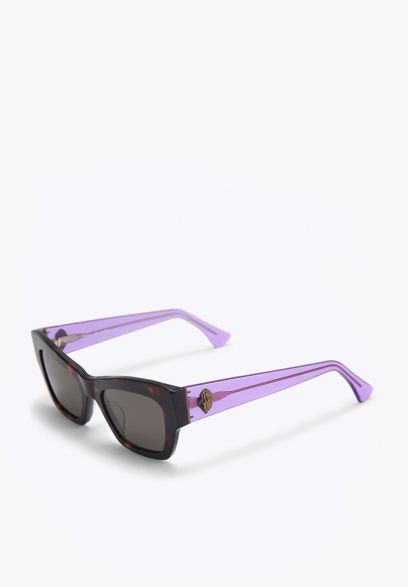 Kurt Geiger Purple and Brown Cat-Eye Sunglasses Designer Shoes & Accessories For Men & Women | Kurt Geiger main image 3