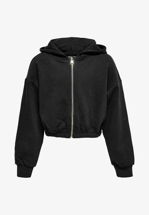 Felpa con zip - black