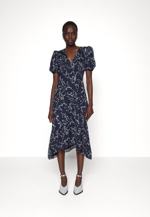 VNECK SLEEVE DAY DRESS - Day dress - navy multi