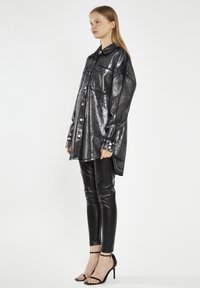 Glamorous Button-down blouse - black silver foil