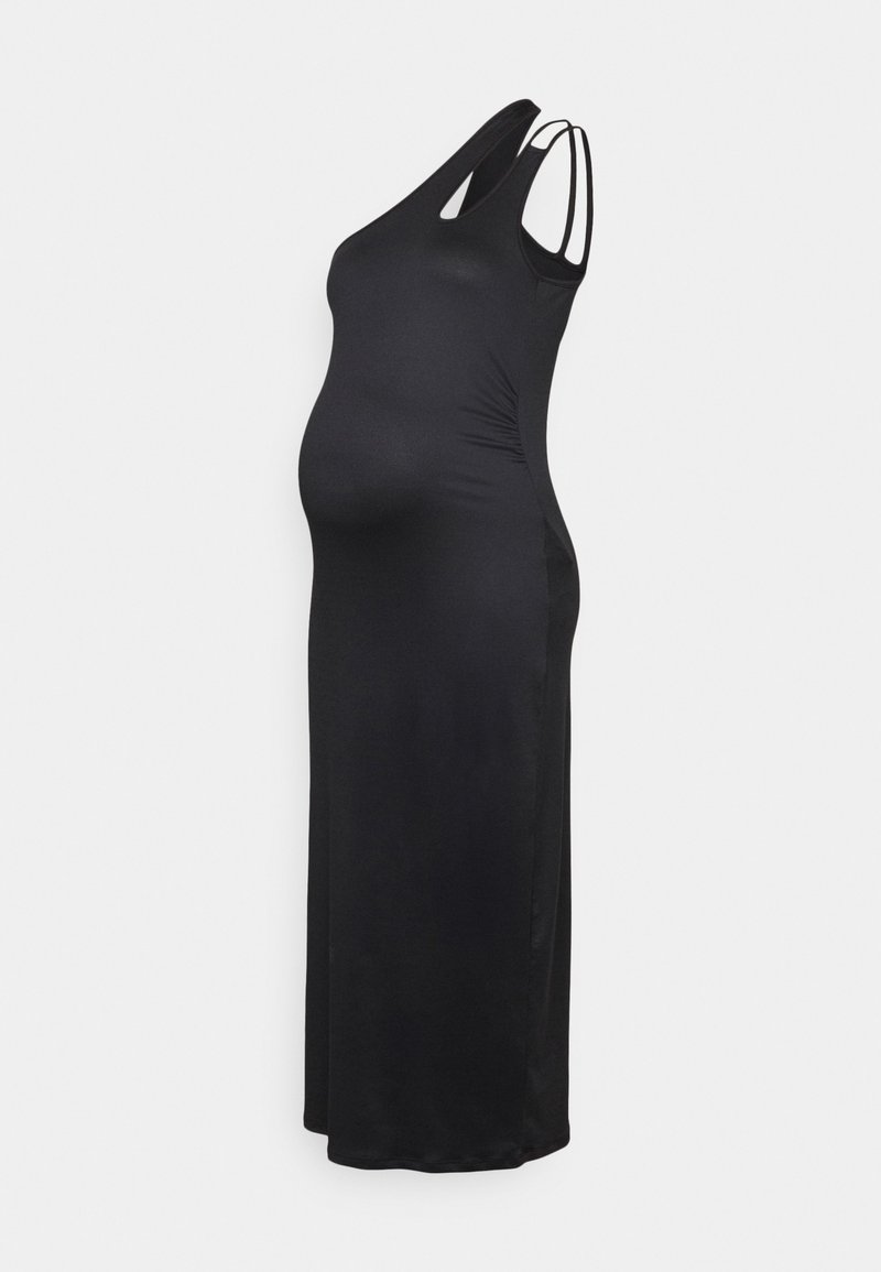 open lace back dress Kate Satin Custom Maternity Photoshoot Gowns, XXL / 21#-Black main image 0