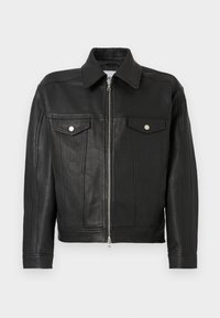 MIKE - Usnjena jakna - black